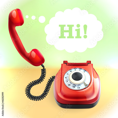 Retro style telephone background