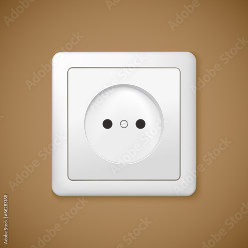 Closeup of electrical outlet.