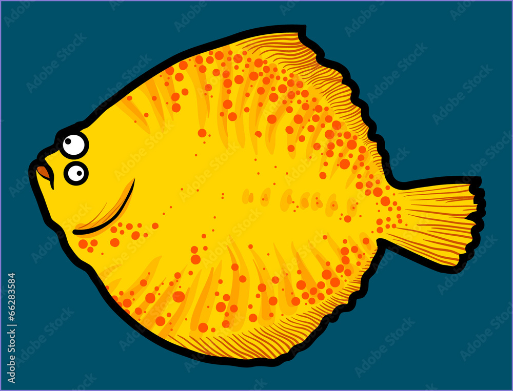 golden flounder Stock Vector Adobe Stock