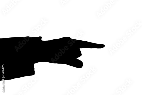 man's hand indicates black