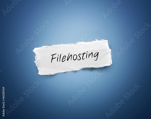 Word - Filehosting - on a scrap of white paper photo