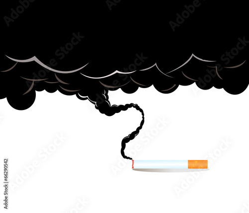 smoking cigarette