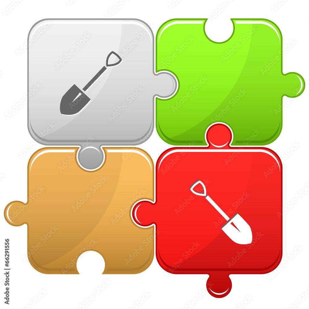 Fototapeta premium Spade. Vector puzzle.