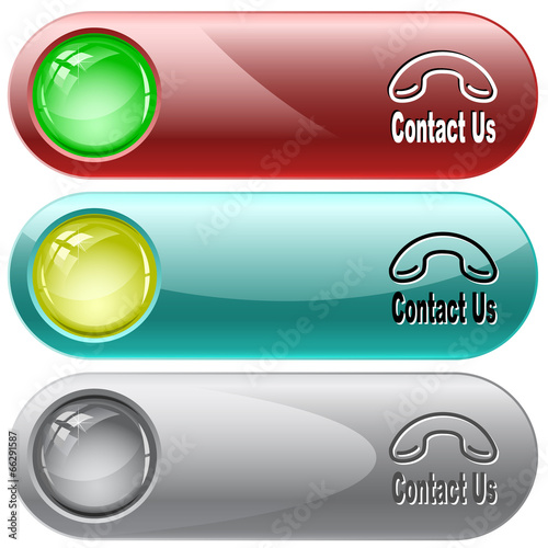 Contact us. Vector internet buttons.