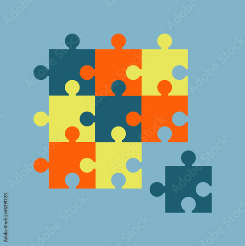 Parts of multicolor puzzles