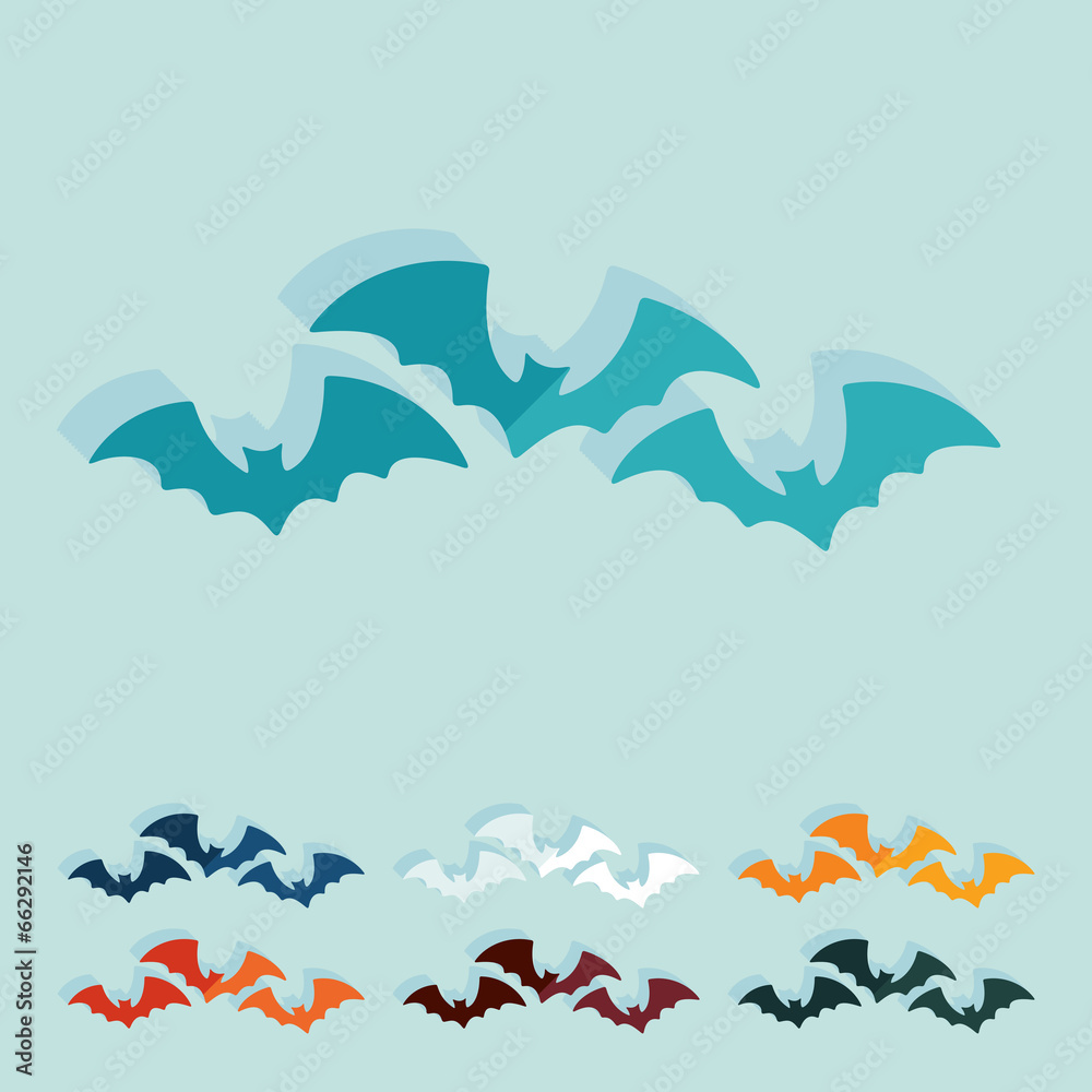 Naklejka premium Flat design: bat