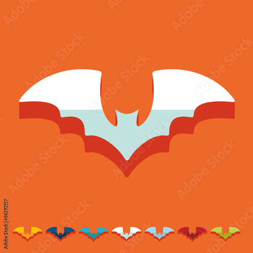 Flat design: bat