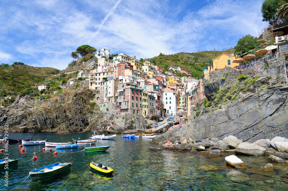Fototapeta premium Village of Riomaggiore in Cinqueterre, Italy