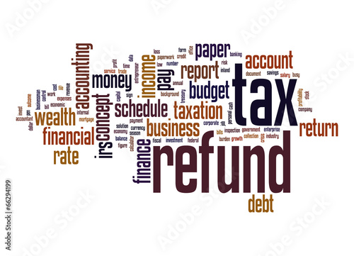 Tax refund word cloud