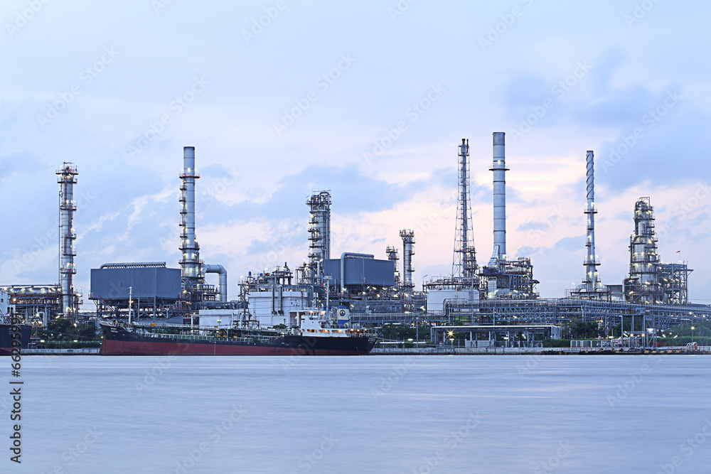 Power plant on riverside, thailand