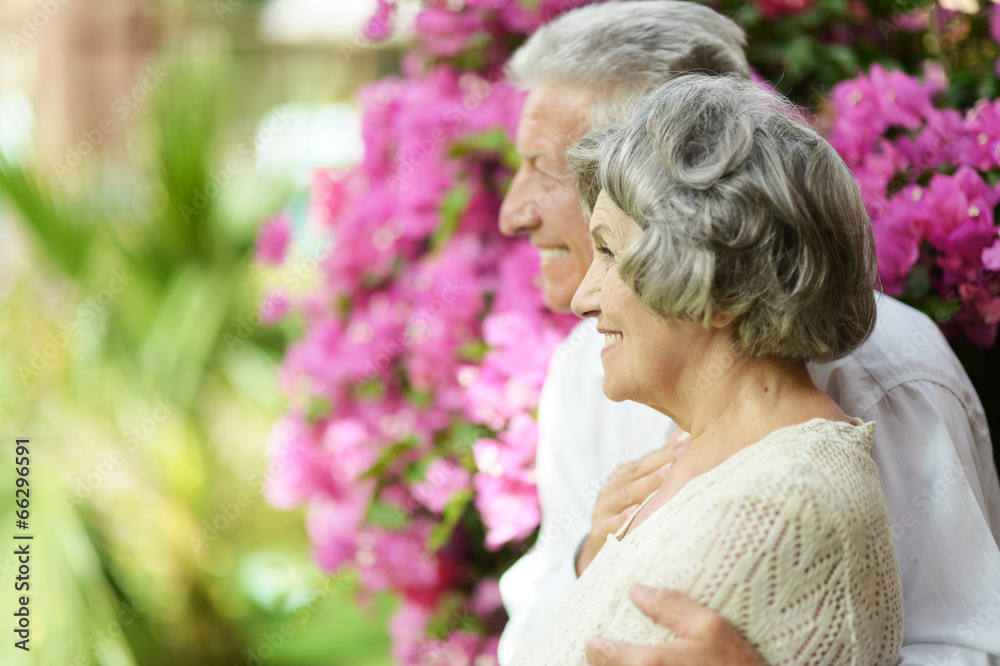 Naklejka premium Happy elder couple