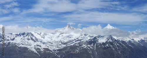 Winter view of Swiss Alps