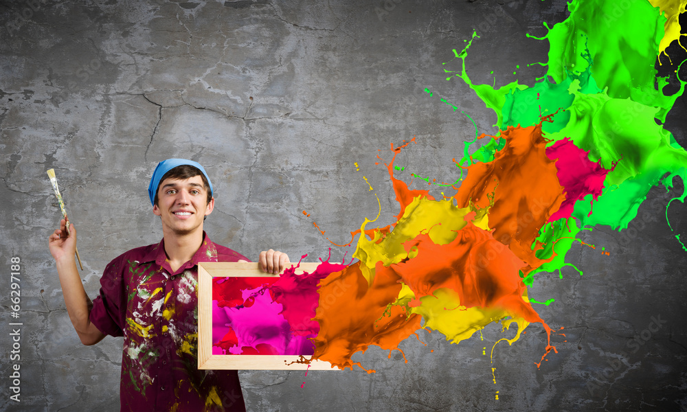 Fototapeta premium Man painter