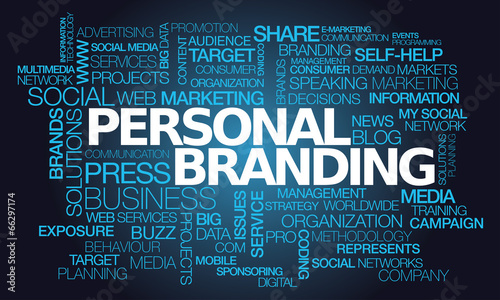 Personal branding word tag cloud