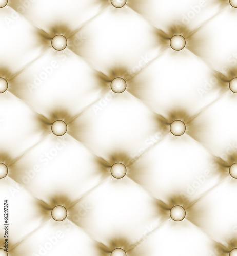 Luxury buttoned beige light leather. EPS 8