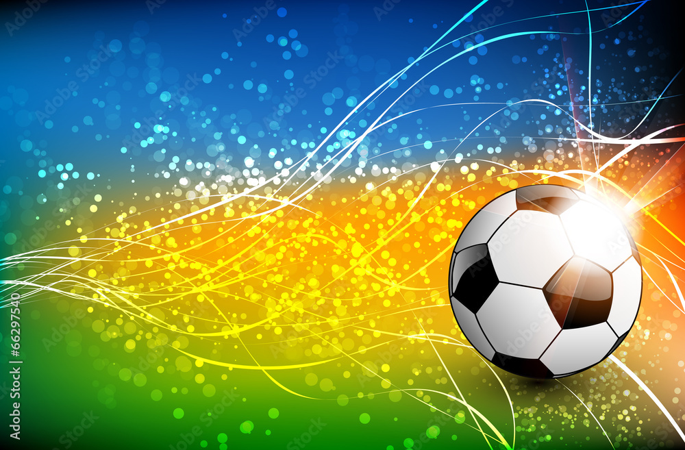 Football background with soccer ball, easy all editable Stock-Vektorgrafik  | Adobe Stock