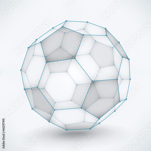 Wireframe Soccer Ball - EPS10 Vector