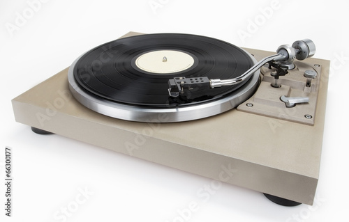 Turntable, isolated on white background