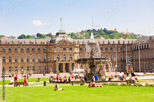 Brunnen am neuen Schloss Stuttgart photo