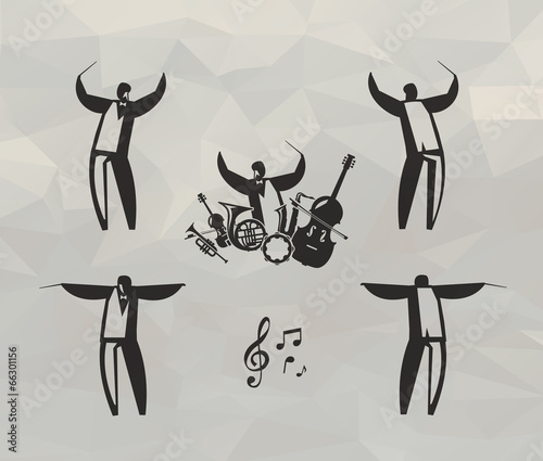 Music icons. Vector format