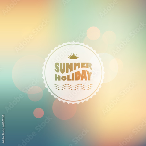 Vector sunny shine  background with summer text
