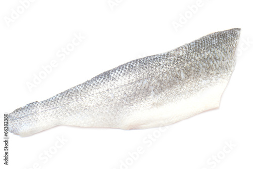 Raw Fillet of Sea Bass photo