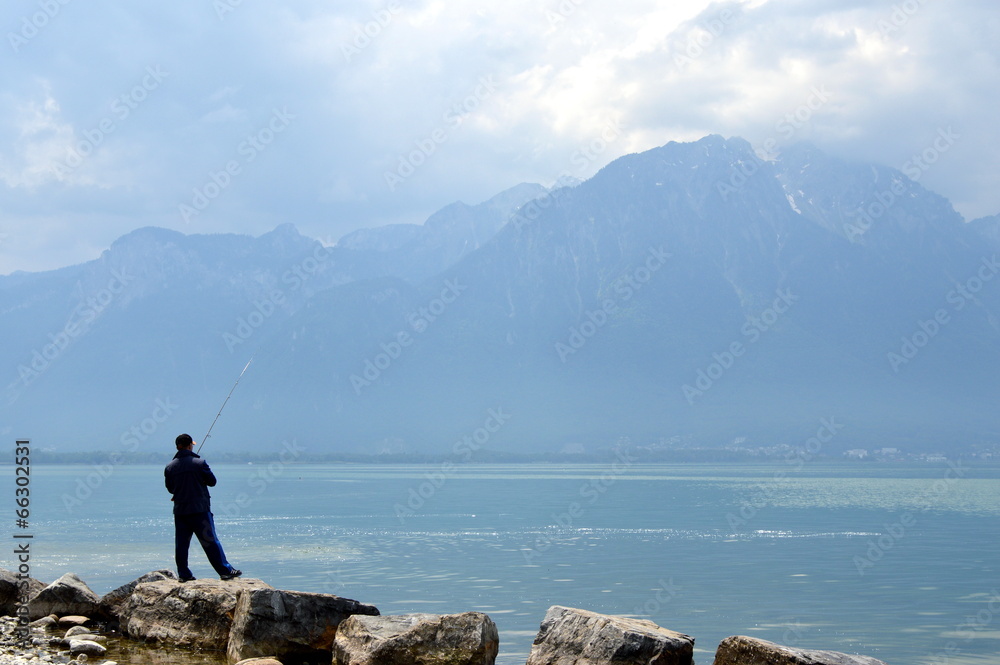fishing in Geneva lake