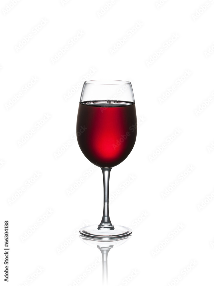 Glass of wine isolated on a white background Glass of wine isolated on a white background
