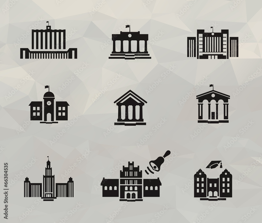 Architecture icons. Vector format