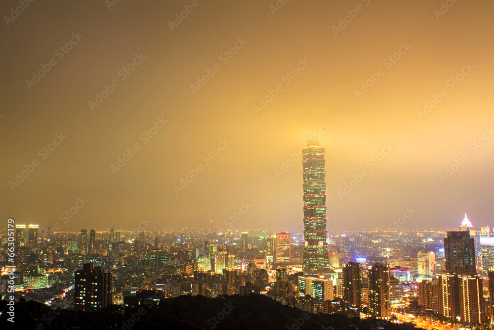Fototapeta premium Nice view of Taipei City, Taiwan