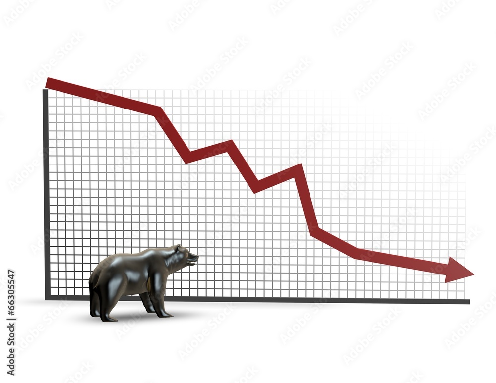 stock market going down, bear market Stock Illustration Adobe Stock