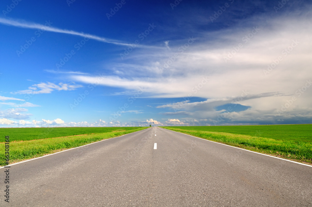 Fototapeta premium Road in field