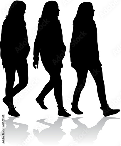 silhouettes of women