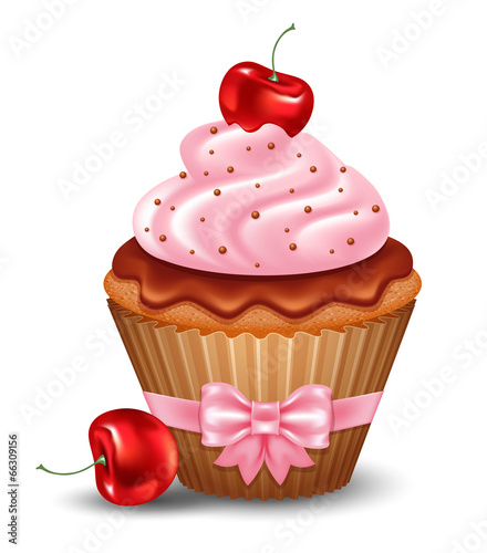 Cherry cupcake