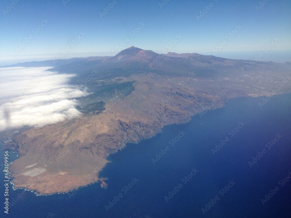 Insel Teneriffa aus der Luft