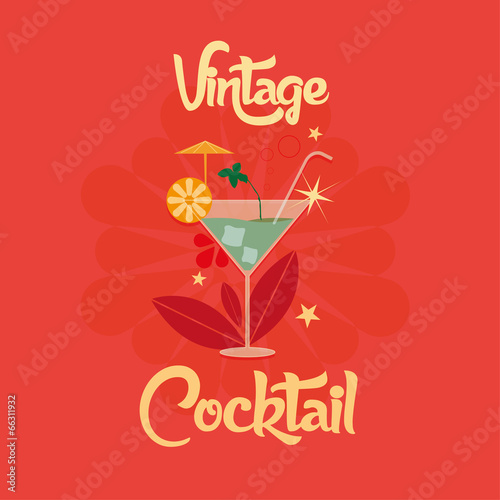 Cocktail vintage illustration
