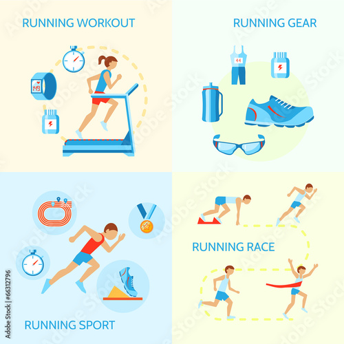 Running icons composition