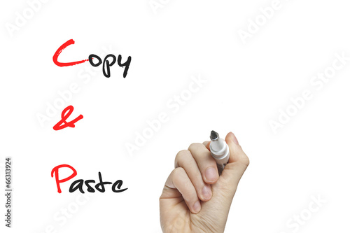 Hand writing copy paste