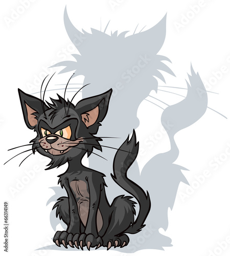 Cartoon Black Cat.