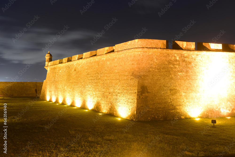 Castillo San Felipe del Morro at night, San Juan