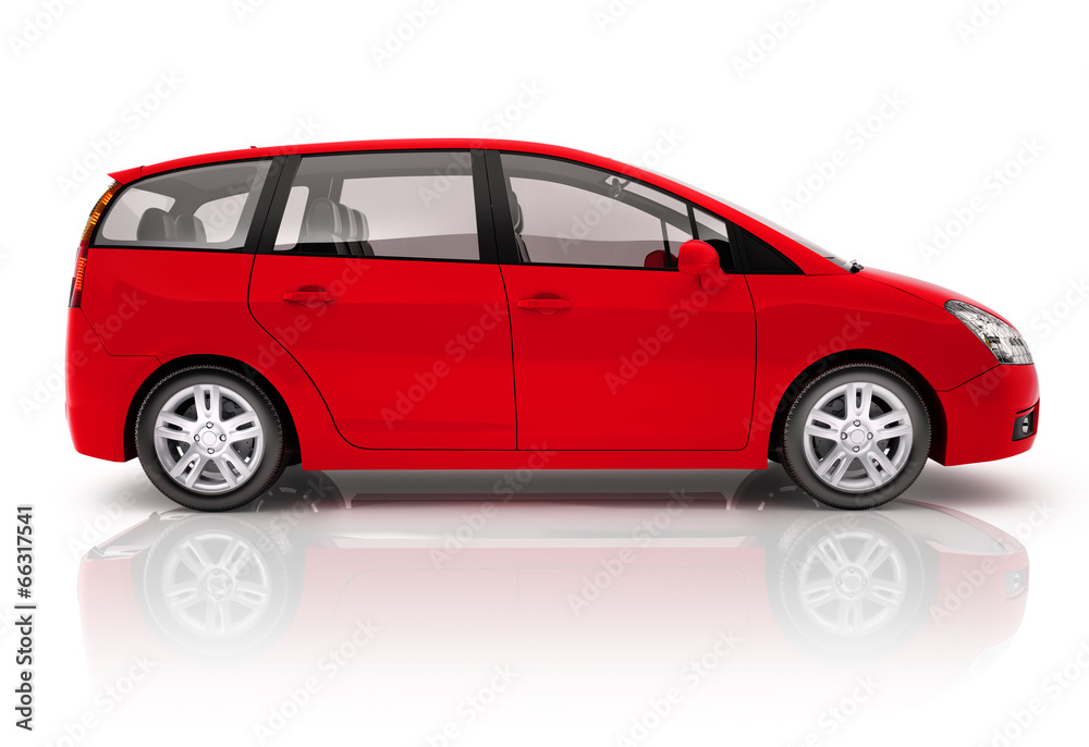 3D Image of Red Car