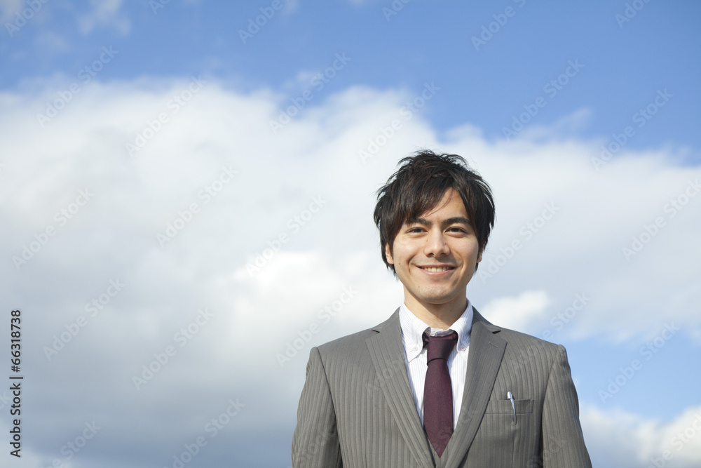 笑顔のビジネスマン 笑顔のビジネスマン
