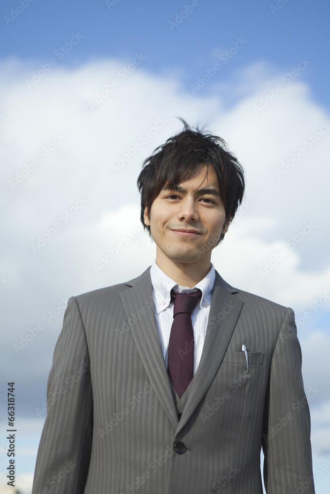 笑顔のビジネスマン 笑顔のビジネスマン