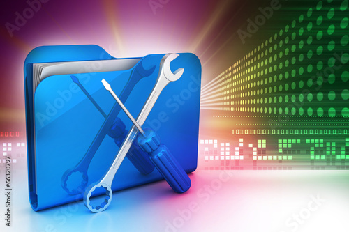 Computer technical service concept