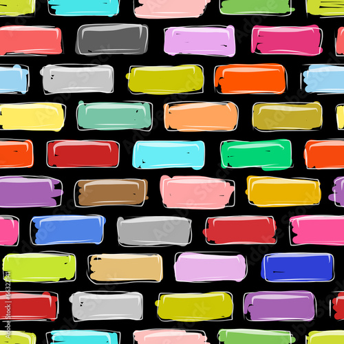 Brick wall colorful, sketch for your design