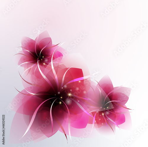Fototapeta Naklejka Na Ścianę i Meble -  The magic illustration of flowers