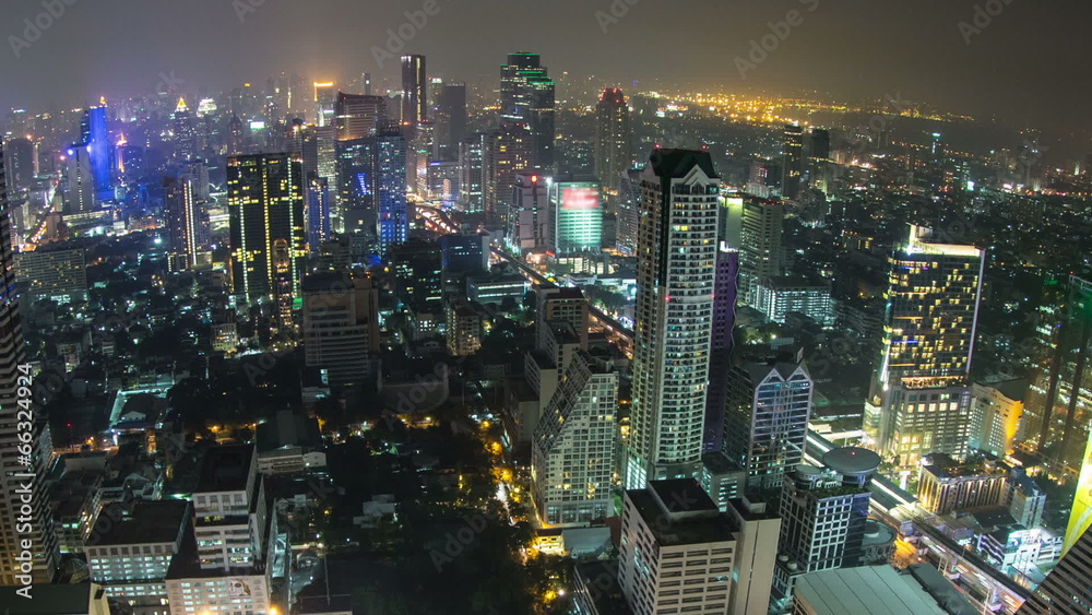 Bangkok Cityscape Time Lapse Fisheye Zoom Bangkok Cityscape Time Lapse Fisheye Zoom