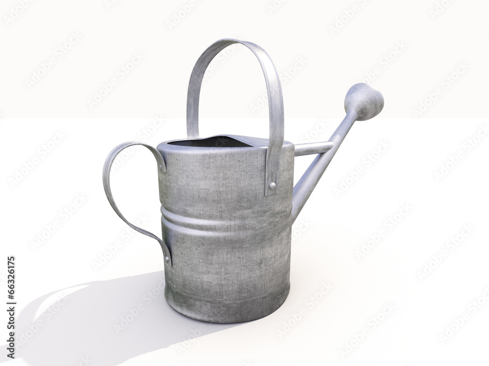 Watering can made of metal