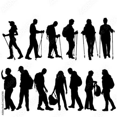 Vector silhouette of a people.