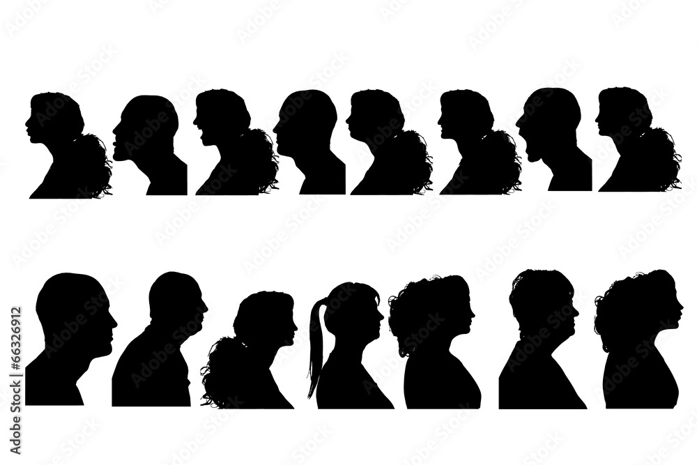 Vector silhouettes people. Vector silhouettes people.